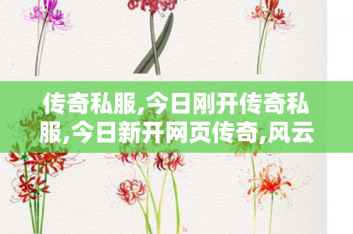 传奇私服,今日刚开传奇私服,今日新开网页传奇,风云私服发布,今日新开网页传奇