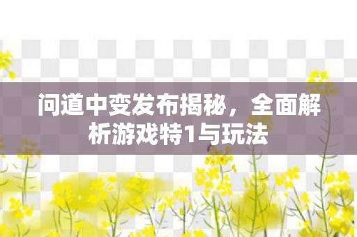 问道中变发布揭秘，全面解析游戏特1与玩法