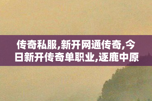 传奇私服,新开网通传奇,今日新开传奇单职业,逐鹿中原私服,今日新开传奇单职业