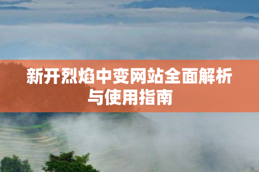 新开烈焰中变网站全面解析与使用指南