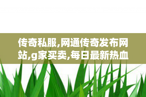 传奇私服,网通传奇发布网站,g家买卖,每日最新热血传奇,g家买卖