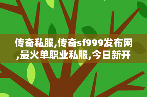 传奇私服,传奇sf999发布网,最火单职业私服,今日新开网通私服,最火单职业私服