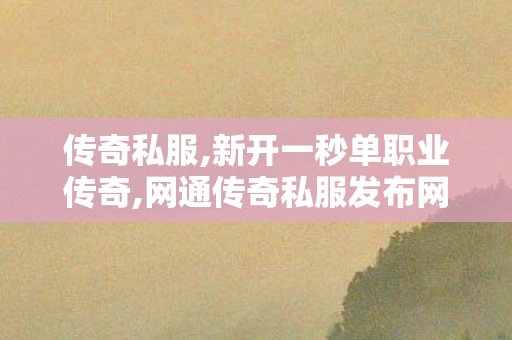 传奇私服,新开一秒单职业传奇,网通传奇私服发布网,今日新开传奇单职业,网通传奇私服发布网