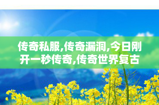 传奇私服,传奇漏洞,今日刚开一秒传奇,传奇世界复古,今日刚开一秒传奇
