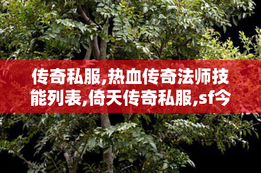 传奇私服,热血传奇法师技能列表,倚天传奇私服,sf今日新开传奇,倚天传奇私服