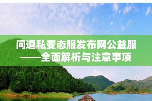 问道私变态服发布网公益服——全面解析与注意事项