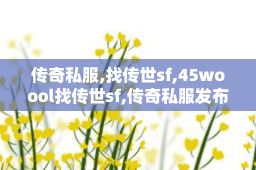传奇私服,找传世sf,45woool找传世sf,传奇私服发布网1.85,45woool找传世sf