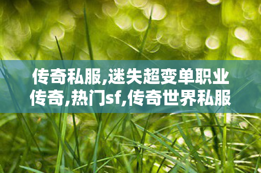 传奇私服,迷失超变单职业传奇,热门sf,传奇世界私服发布网,热门sf