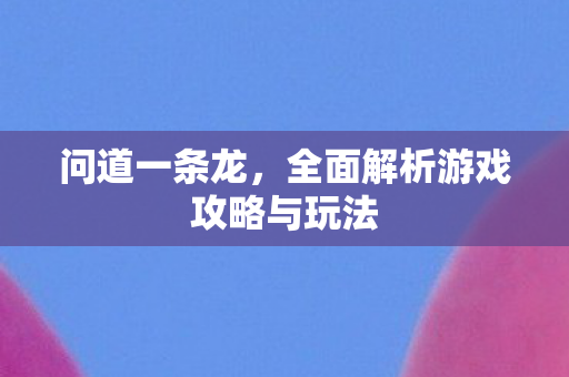 问道一条龙，全面解析游戏攻略与玩法