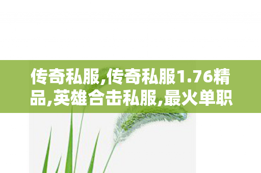 传奇私服,传奇私服1.76精品,英雄合击私服,最火单职业私服传奇,英雄合击私服