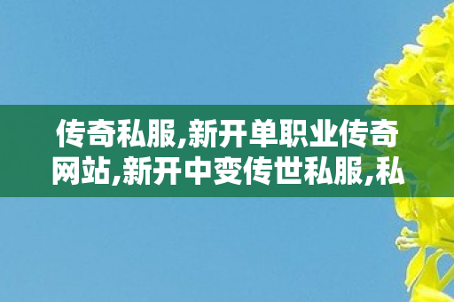 传奇私服,新开单职业传奇网站,新开中变传世私服,私服123,新开中变传世私服