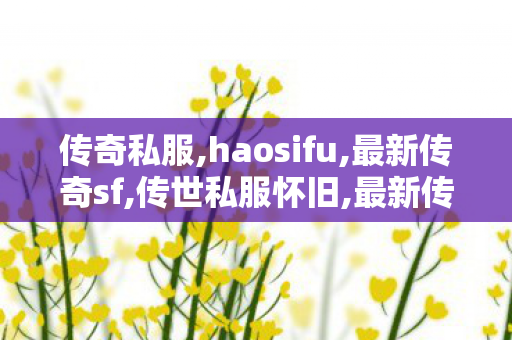 传奇私服,haosifu,最新传奇sf,传世私服怀旧,最新传奇sf