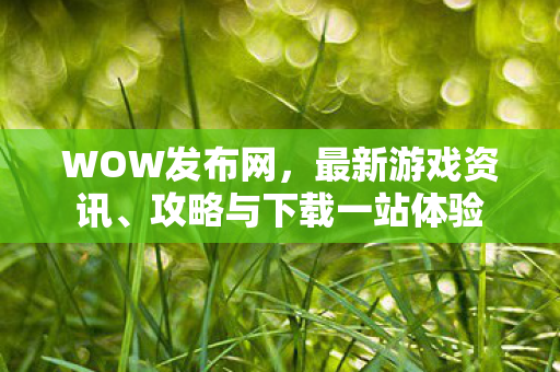 WOW发布网，最新游戏资讯、攻略与下载一站体验