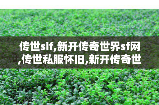 传世sif,新开传奇世界sf网,传世私服怀旧,新开传奇世界sf网