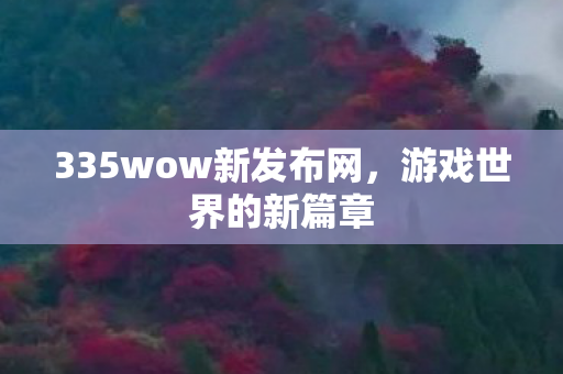 335wow新发布网，游戏世界的新篇章
