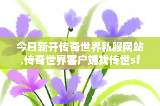 今日新开传奇世界私服网站,传奇世界客户端	找传世sf,传奇世界开服网,传奇世界客户端	找传世sf