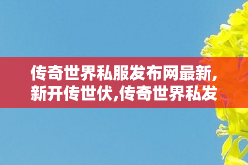 传奇世界私服发布网最新,新开传世伏,传奇世界私发,新开传世伏