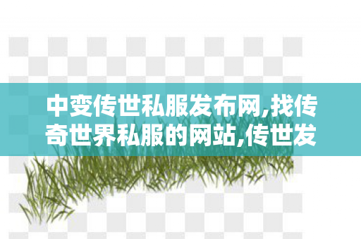 中变传世私服发布网,找传奇世界私服的网站,传世发布网,找传奇世界私服的网站