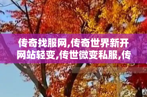 传奇找服网,传奇世界新开网站轻变,传世微变私服,传奇世界新开网站轻变