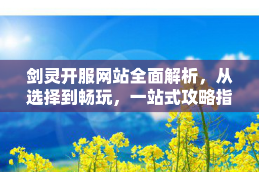 剑灵开服网站全面解析，从选择到畅玩，一站式攻略指南