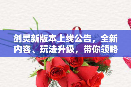 剑灵新版本上线公告，全新内容、玩法升级，带你领略不一样的冒险世界！