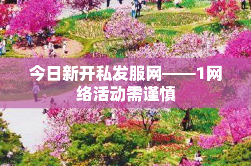 今日新开私发服网——1网络活动需谨慎