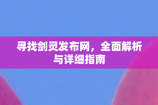 寻找剑灵发布网，全面解析与详细指南