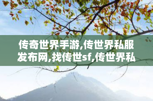 传奇世界手游,传世界私服发布网,找传世sf,传世界私服发布网