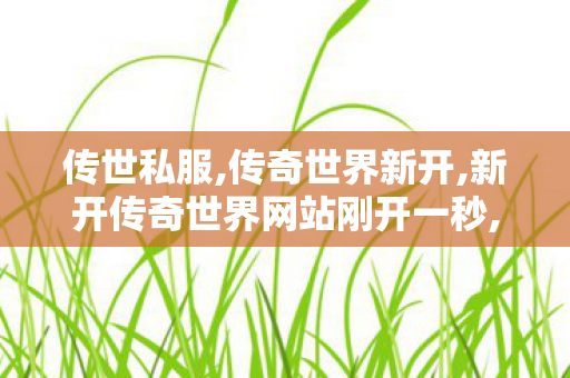 传世私服,传奇世界新开,新开传奇世界网站刚开一秒,传奇世界新开