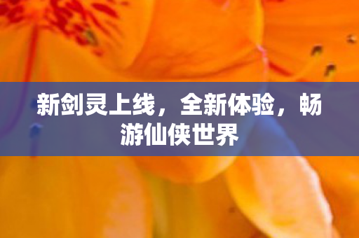 新剑灵上线，全新体验，畅游仙侠世界