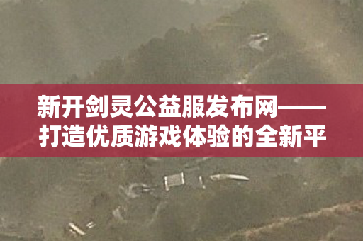 新开剑灵公益服发布网——打造优质游戏体验的全新平台