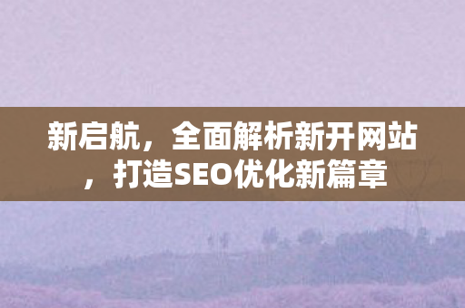 新启航，全面解析新开网站，打造SEO优化新篇章