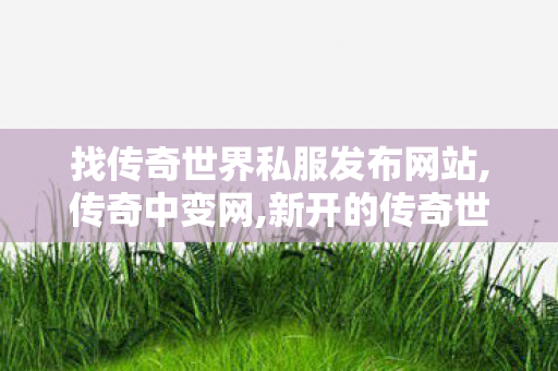 找传奇世界私服发布网站,传奇中变网,新开的传奇世界私服,传奇中变网