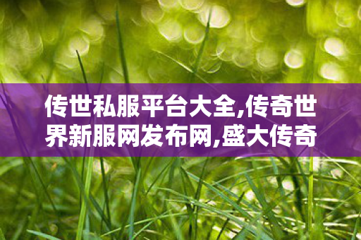 传世私服平台大全,传奇世界新服网发布网,盛大传奇世界私服发布网,传奇世界新服网发布网
