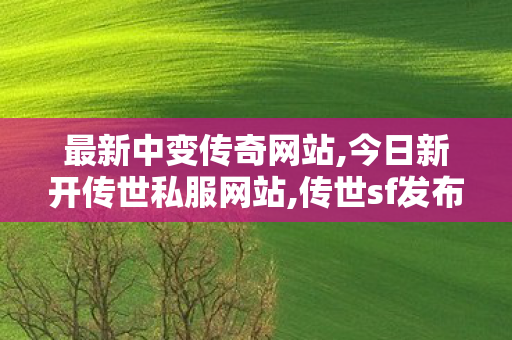 最新中变传奇网站,今日新开传世私服网站,传世sf发布站,今日新开传世私服网站