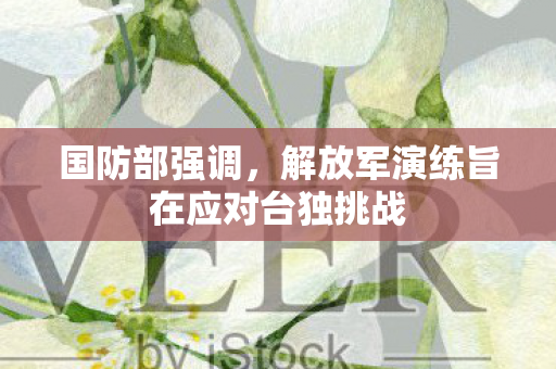 国防部强调，解放军演练旨在应对台独挑战