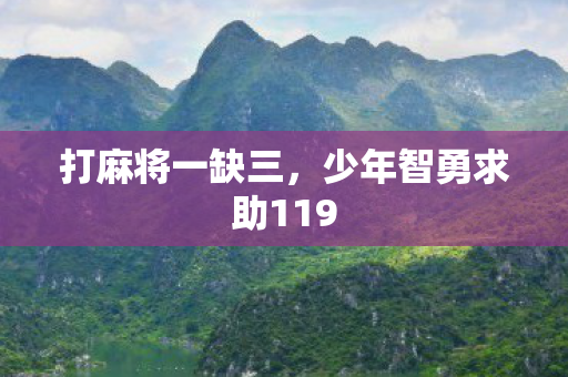打麻将一缺三，少年智勇求助119