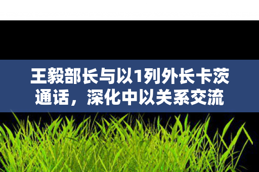 王毅部长与以1列外长卡茨通话，深化中以关系交流