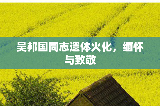 吴邦国同志遗体火化，缅怀与致敬