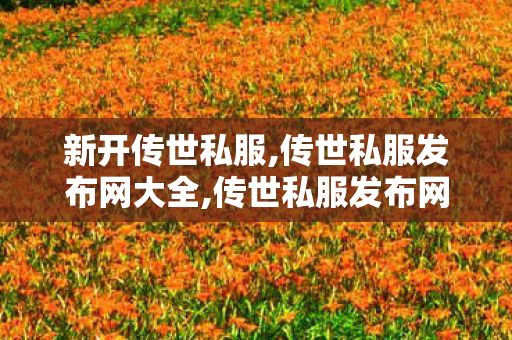 新开传世私服,传世私服发布网大全,传世私服发布网站,传世私服发布网大全