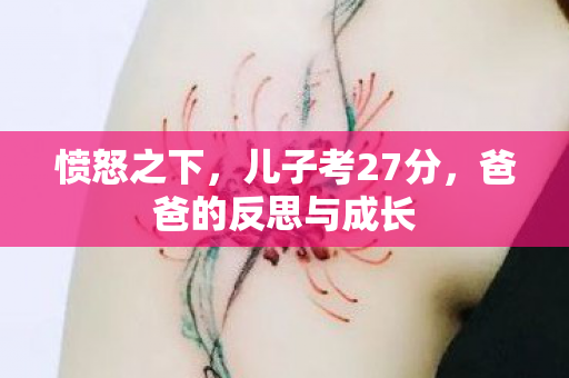 愤怒之下，儿子考27分，爸爸的反思与成长